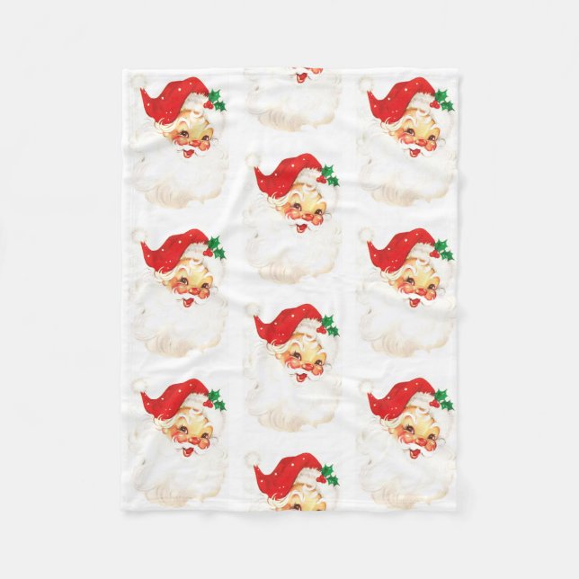 Retro Santa Christmas Holidays Blanket (Front)
