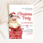 Retro Santa Christmas Party Invitation<br><div class="desc">Spread the holiday cheer with our customisable Christmas printable invitation,  perfect for gathering friends and family for a festive celebration. With elegant designs and easy-to edit text,  this invitation sets the tone for a joyful holiday season.

45SE A</div>