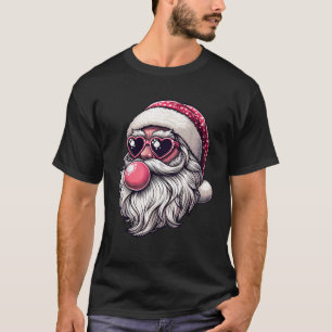 Retro Santa Claus Bubble Gum Pajama Groovy Xmas Ch T-Shirt