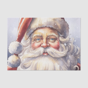 Retro Santa Claus in a Red Hat Christmas Tissue Paper