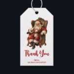 Retro Santa Claus Sitting in a Chair Christmas Gift Tags<br><div class="desc">Christmas gift tags with a vintage style image featuring classic Santa Claus sitting in an old-fashioned arm chair. Lovely traditional Christmas design.</div>