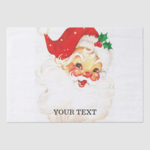 Retro Santa Claus, sweet Christmas   Tissue Paper