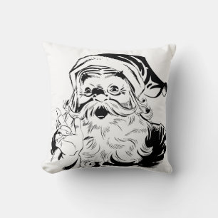 Retro Santa Claus throw pillow