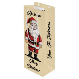 Retro Santa Cristmas Gift Bag