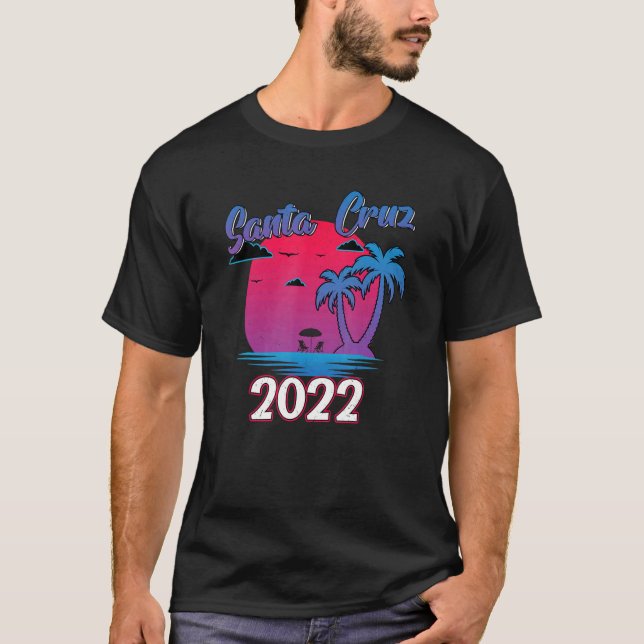 Retro Santa Cruz Beach 2022 Aruba Family Vacation  T-Shirt (Front)