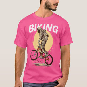 Retro Santa Cruz Bicycle Space Biking Astronaut T-Shirt