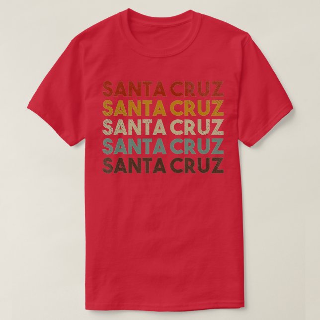 Retro Santa Cruz California  T-Shirt (Design Front)