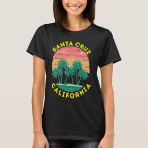 Retro Santa Cruz California Vacation Souvenir Palm T-Shirt