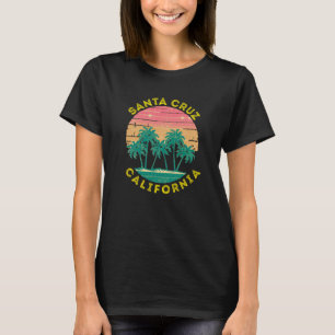 Retro Santa Cruz California Vacation Souvenir Palm T-Shirt