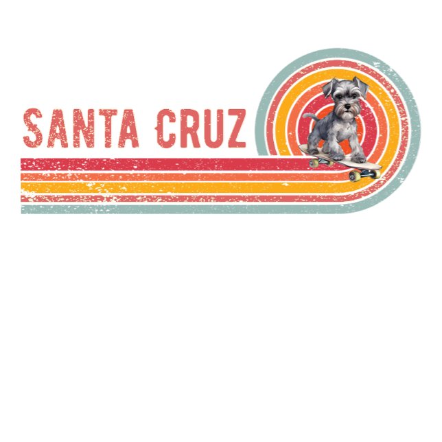 Retro Santa Cruz Skateboarding  Mini Schnauzer T-Shirt (Creator Uploaded)