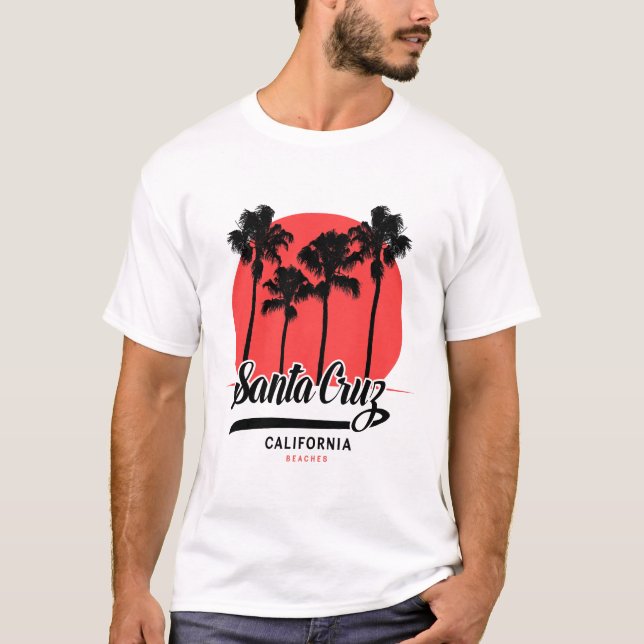 Retro Santa Cruz Sunset Vibes T-Shirt (Front)