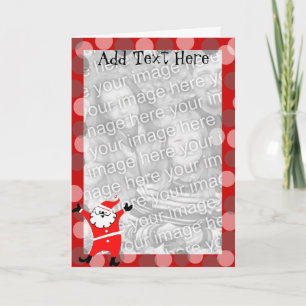 Retro Santa customisable Christmas card