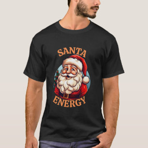 Retro Santa Energy Groovy Vintage Santa Claus Chri T-Shirt
