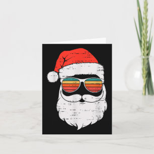 Retro Santa Face Sungled Christmas In July Summer Card