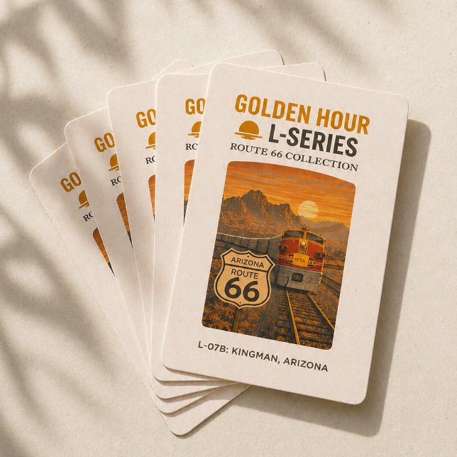 Retro Santa Fe Route 66 Train Kingman Art Playing Cards (Creator Uploaded)