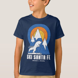 Retro Santa Fe Ski White Fox T-Shirt