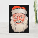 Retro Santa Head Christmas Card<br><div class="desc">Retro Christmas card featuring a creepy Santa head.  High quality,  custom restored vintage image.</div>