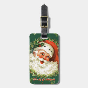 Retro Santa Luggage Tag