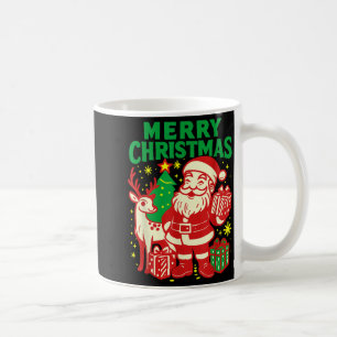 Retro Santa Merry Christmas Vintage Holiday Graphi Coffee Mug