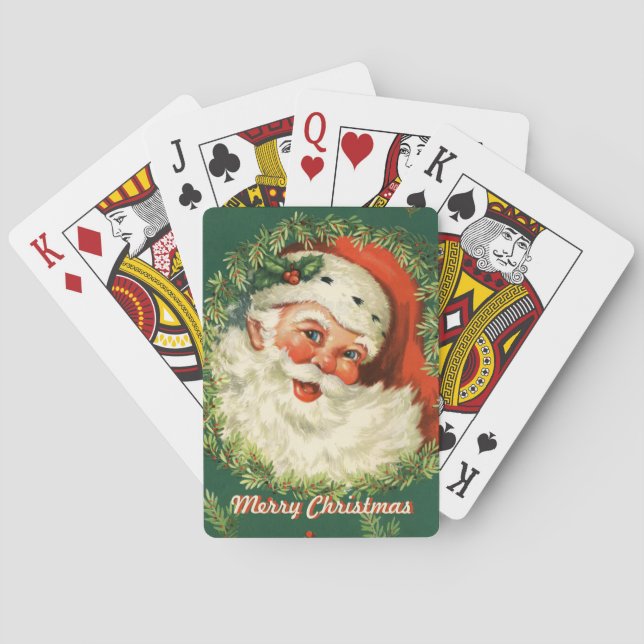 Retro Santa Playing Cards (Back)