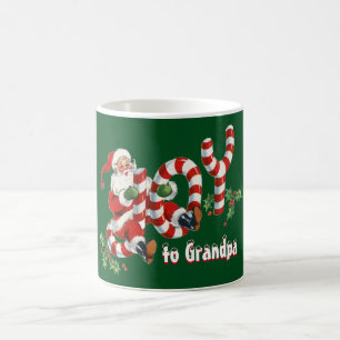 Retro Santa Sending Joy Christmas Personalised Coffee Mug