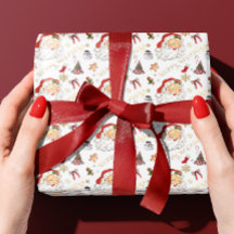 Retro Santa White and Red Everything Christmas