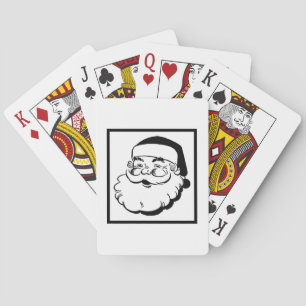 Retro Santa White Playing Cards
