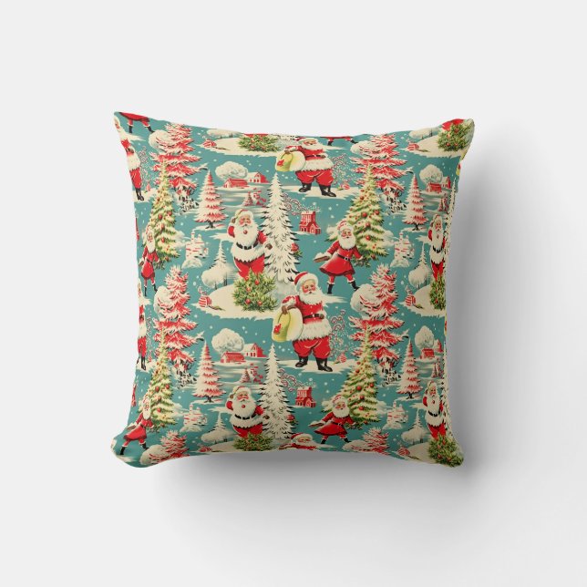Retro Santa Wonderland 2 Cushion (Front)