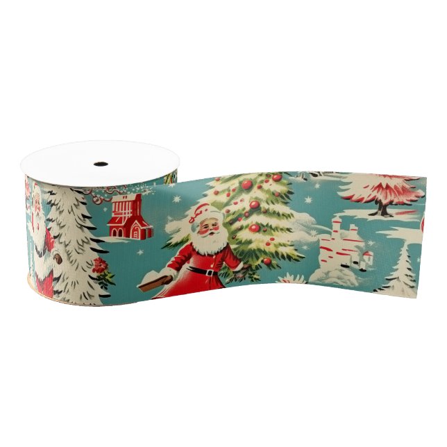 Retro Santa Wonderland 2 Grosgrain Ribbon (Spool)