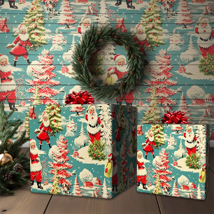 Retro Santa Wonderland 2 Wrapping Paper