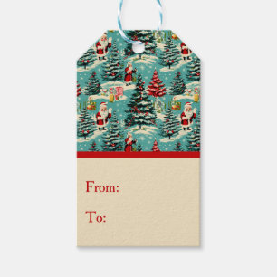 Retro Santa Wonderland Gift Tags