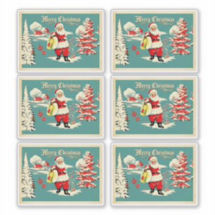 Retro Santa Wonderland Holiday Card