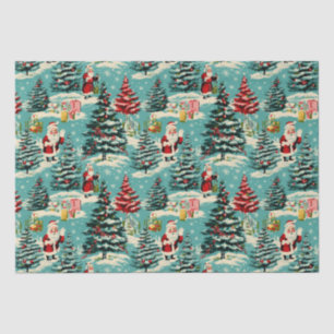Retro Santa Wonderland Tissue Paper