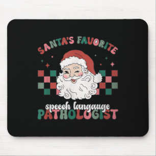 Retro Santa's Favorite Speech Language Christmas S Mouse Mat