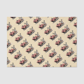 Retro Santa's Sleigh Christmas Tissue Paper
