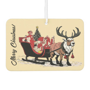 Retro Santa's Sleigh Cristmas Air Freshener