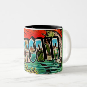 Retro Sarasota Florida Postcard Mug