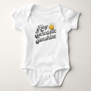 Retro Sarcastic Sunshine Vintage Humour Art Baby Bodysuit