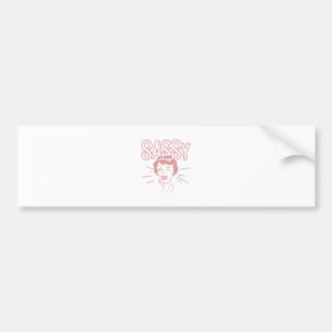 Retro Sassy Attitude Bumper Sticker