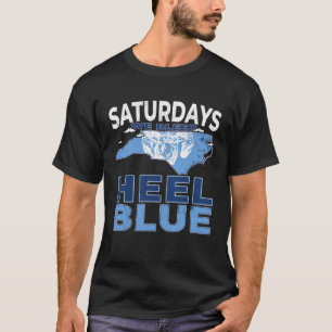 Retro Saturdays We Bleed Heel Blue State of North  T-Shirt
