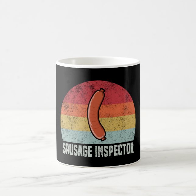 Retro Sausage Inspector - Weiner Lover Coffee Mug (Center)