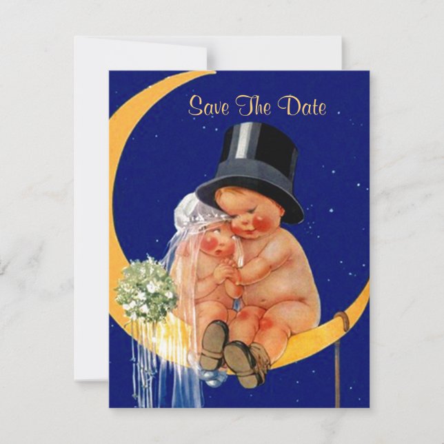 Retro SAVE THE DATE ANNOUNCEMENT EZ to Customise (Front)