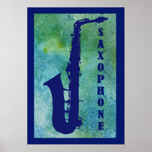 Retro Saxophone Poster