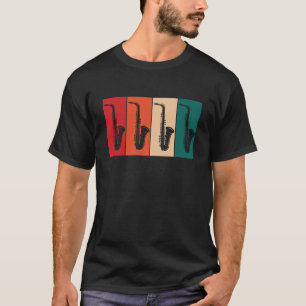 Retro Saxophone Sheet Music Alto Saxophone Reed T-Shirt