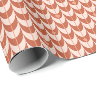 Retro Scallop Geometric Pattern Wrapping Paper