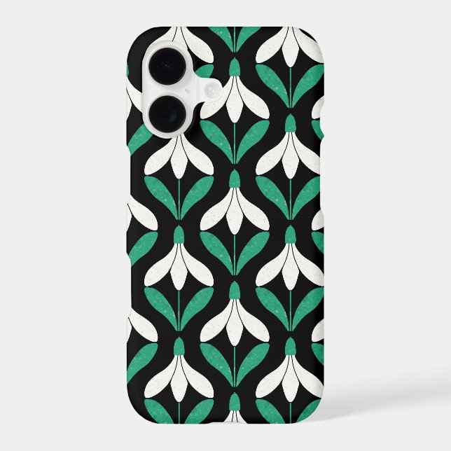 Retro Scandi Mid Century Modern Snowdrop pattern (Back)