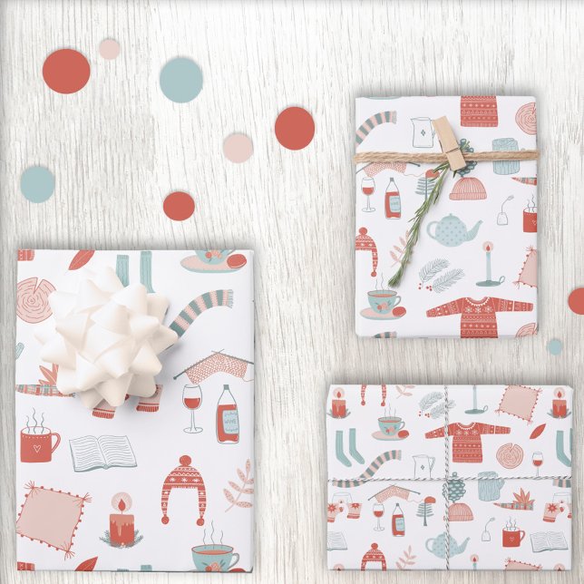 Retro Scandinavian Christmas Wrapping Paper Sheet (Creator Uploaded)