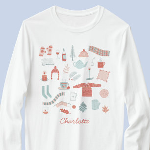 Retro Scandinavian Hygge Personalised T-Shirt