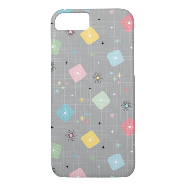 Retro Scattered Atomic Star Explosions Pattern Case-Mate iPhone Case (Back)