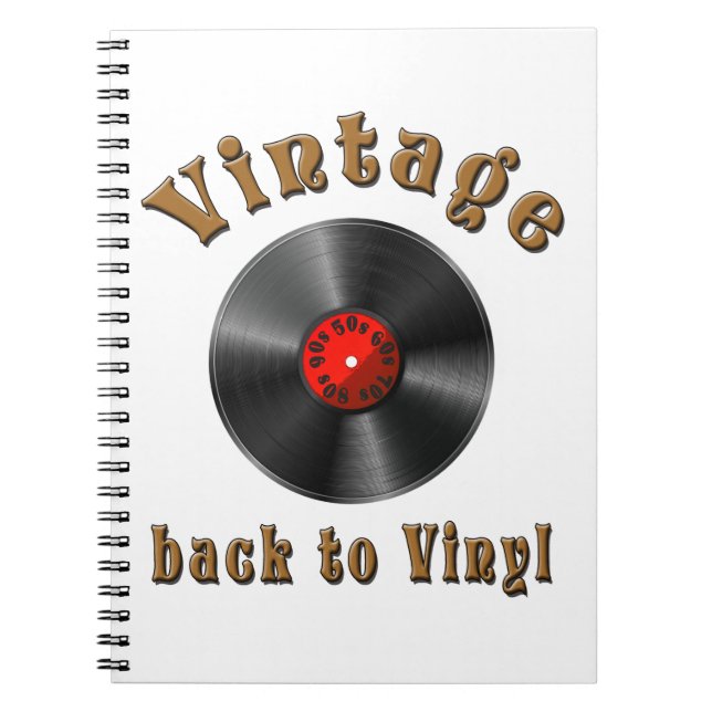 Retro Schallplatte, Vinyl, Vintage, Oldie Notebook (Front)